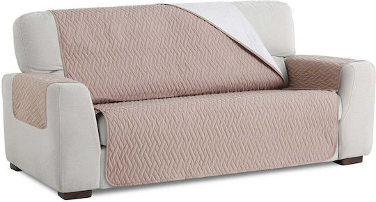 Sofazip Waterproof Elastic Cover for Three Seater Sofa Cappuccino 160εκ. 1pcs SZMATIMPCAPP