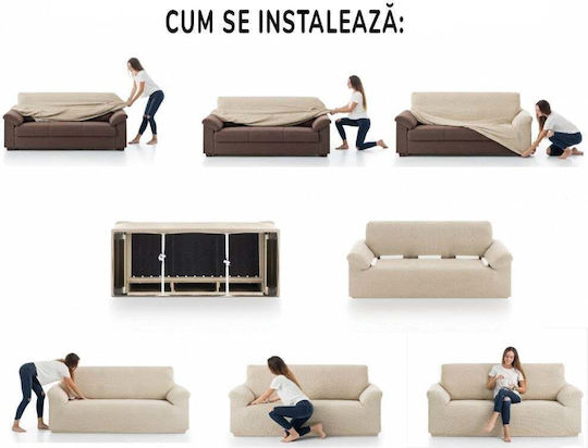 Sofazip Elastische Abdeckung für Dreisitziges Sofa Mint 230εκ. 1Stück SZCHSPTMENTA