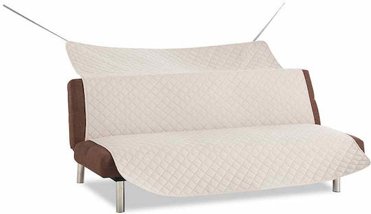 Sofazip Husă Elastică Canapea cu trei locuri Brown-beige 180εκ. 1buc SZMATFBMABE