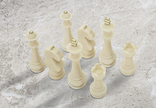 Mauro F Holzspielsteine für Schach Gold 8 Stück