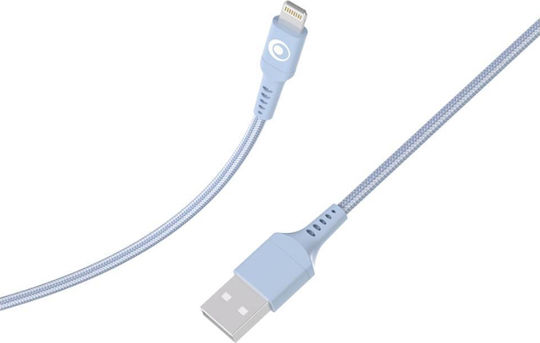 Bigben Connected Usb-A/Lightning 2.4A Fastcharge 12W Cablu De Transfer Și Încărcare 1.2M Albastru