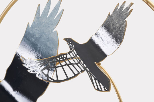 Mauro F Wall Decor Blue Made of Metal 91x7x50cm