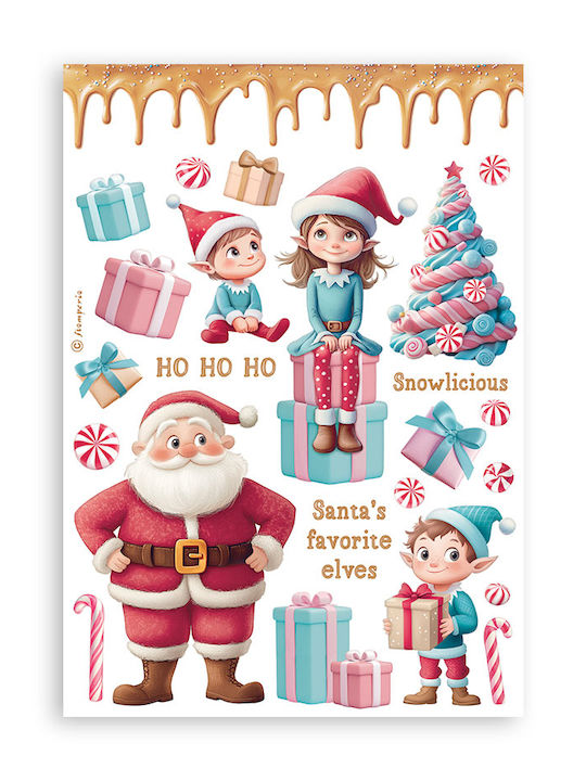 Washi Pad A5 8 Pieces Candy Christmas Stamperia Stickers