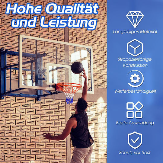 Costway Kids' Basketball Hoop Outdoor Wall Mount with Ball