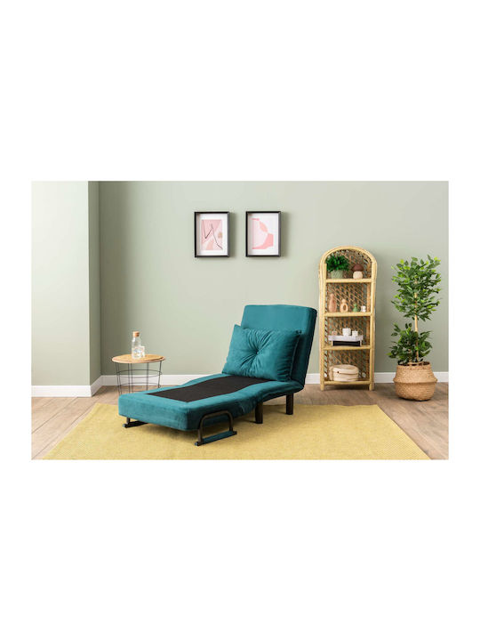 Sento Single Schlafsessel Petrol Blau 75x50x75cm