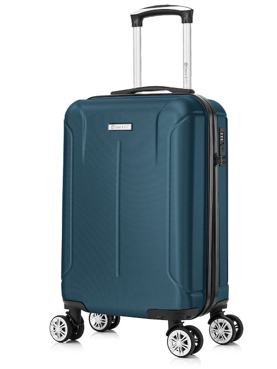 Quasar Children's Travel Suitcase Hard Petrol Blue with 4 Wheels
