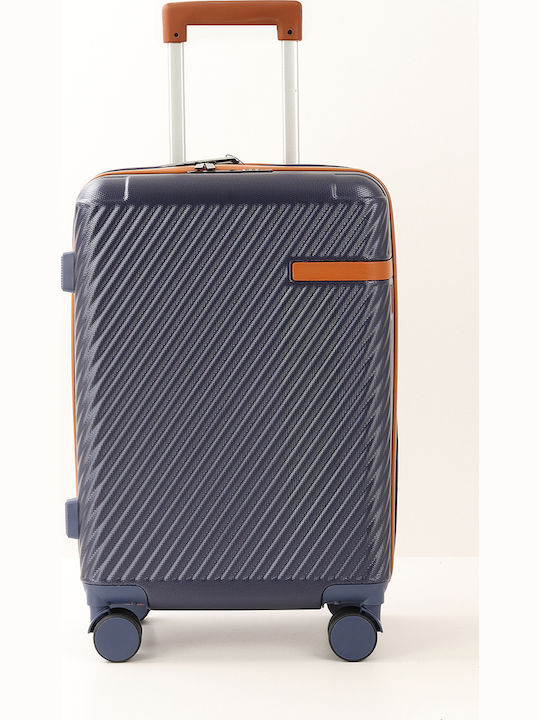 Quasar Kinder Mittlerer Reisekoffer Hartschalen Blue mit 4 Räder Höhe 64cm