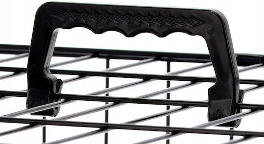 Extensibil Parc pentru Câini din Metal de Culoare Negru 107 x 69 x 76cm