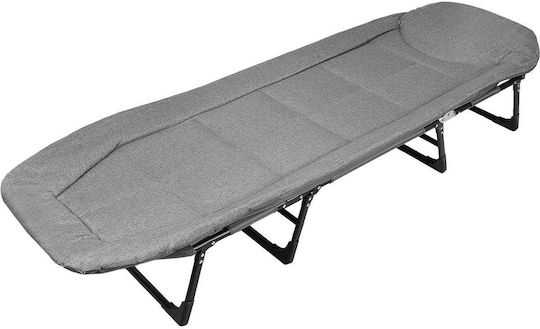 Klappbett mit Matratze 2,5cm Einzel Grau 200x65x29cm