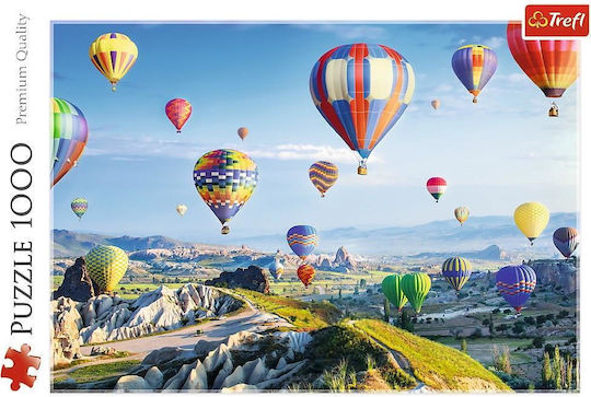 Vedere A Cappadocia Cu Balon Cu Aer Cald Puzzle 2D 1000 Piese