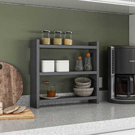 Hanah Home Настолна Пластмасова Стойка 44x40x10см Черна