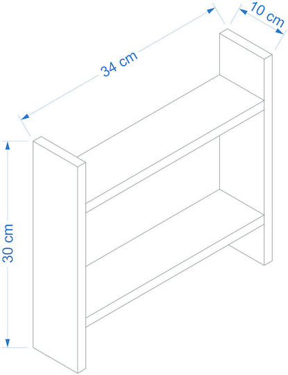 Hanah Home Настолна Пластмасова Стойка 34x30x10см Черна