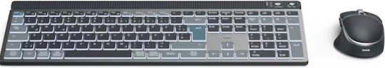 HAMA U8173069 Wireless Bluetooth Keyboard & Mouse Set English US Multicolour