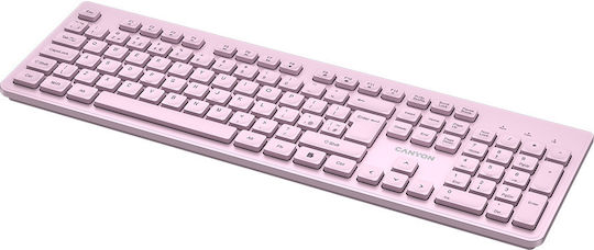 Canyon HKB-W01 Kabellos Nur Tastatur Englisch US Rosa