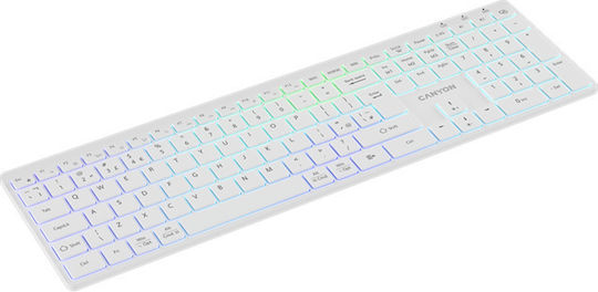 Canyon CNS-HBTK11W Безжично Само клавиатура Английски US Бял