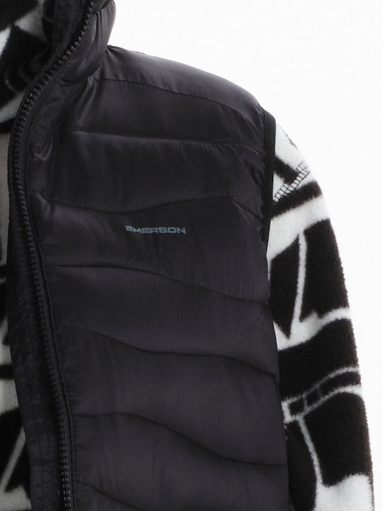 Women's Puffer Jacket for Winter with Hood Black