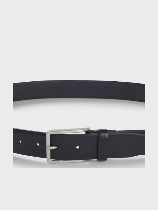 Erman Men's Belt Leather Navy Blue