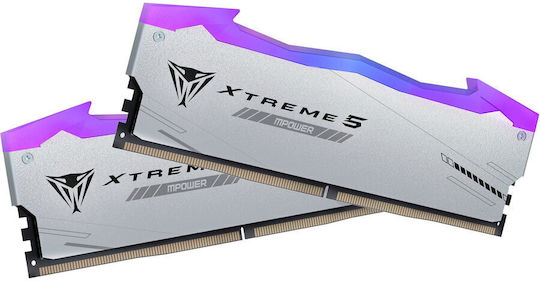 Patriot Viper Xtreme 5 MPower RGB DDR5 32GB RAM με 2x16GB Modules και Ταχύτητα 6400 για Desktop