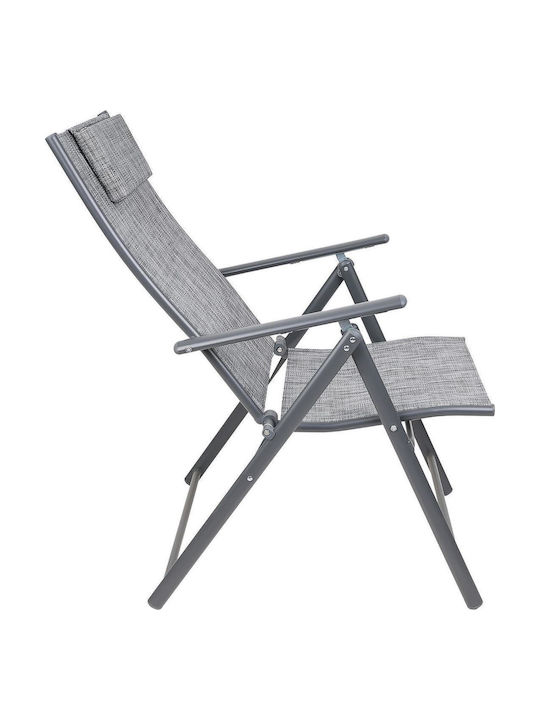 Scaun de exterior Metalic Gray 2buc 57x68x106cm