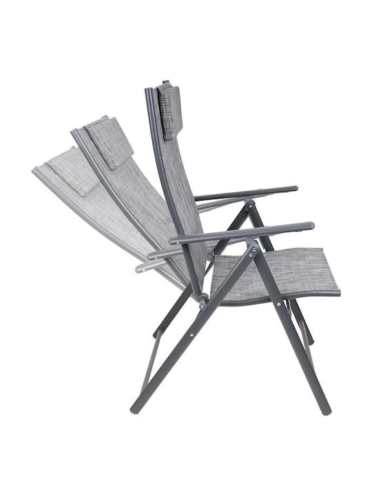 Scaun de exterior Metalic Gray 2buc 57x68x106cm