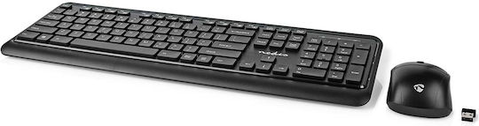 Nedis KBMCW100BKUS Kabellos Tastatur & Maus Set Englisch US