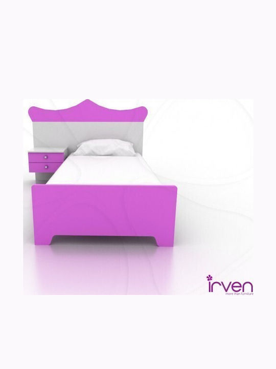 Tiara Kinderbett Klassisch Einzeln Fuchsie für Matratze 90x190cm