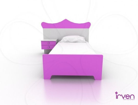 Tiara Детско Легло Класически Единично Фуксия за Матрак 90x190см