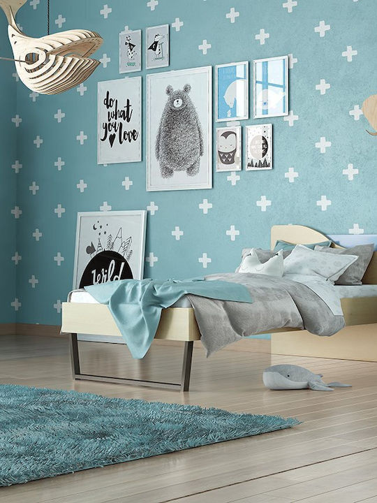Bogen Kinderbett Klassisch Semi-Doppel Rosa für Matratze 110x190cm