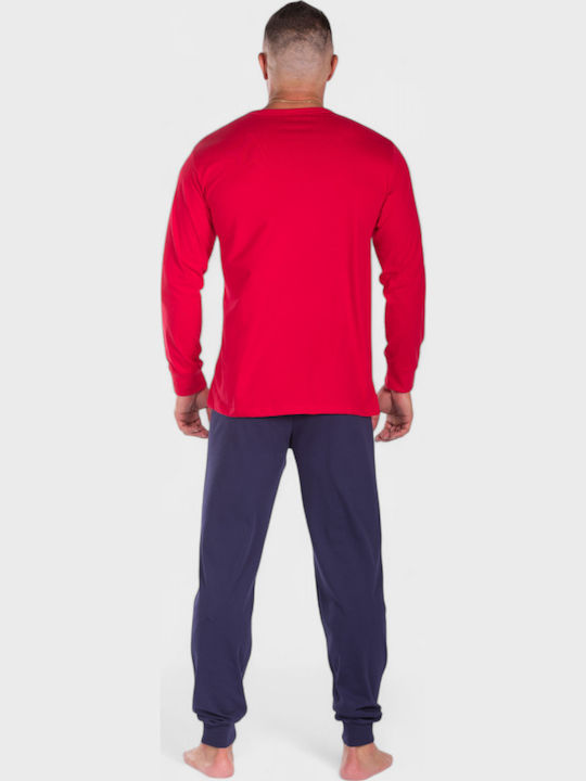 Men's Cotton Pyjama Nina Club Pac Man Red Nc26590-1-Red