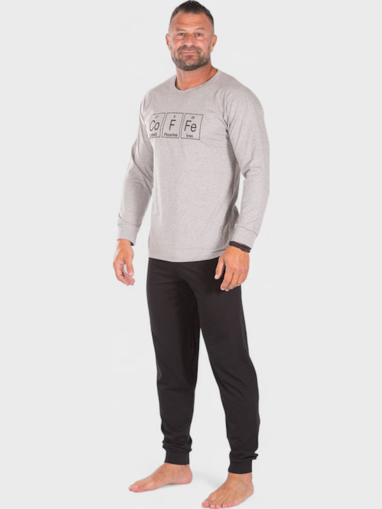 Πιτζάμα Ανδρική Βαμβακερή Nina Club Co F Fe Grey Nc26595-2-γκρι Πιτζάμα Ανδρική Βαμβακερή Nina Club Co F Fe Grey Nc26595-2-γκρι