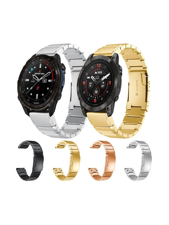Strap Stainless Steel Black (Garmin Instinct 2X)