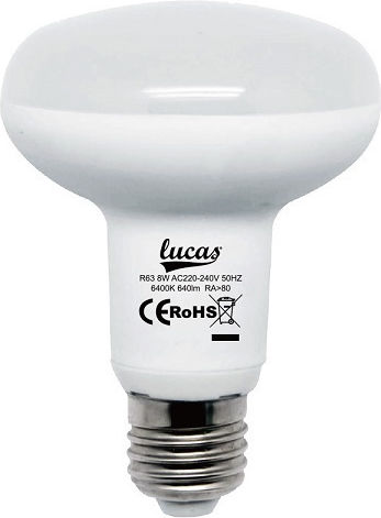 Lucas LED крушка 7W 104mm за фасунга E27 и форма R63 Хладно бяло 730лм
