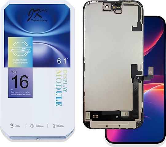 O ecran Incell cu Mecanism Tactil pentru iPhone 16 (Negru)