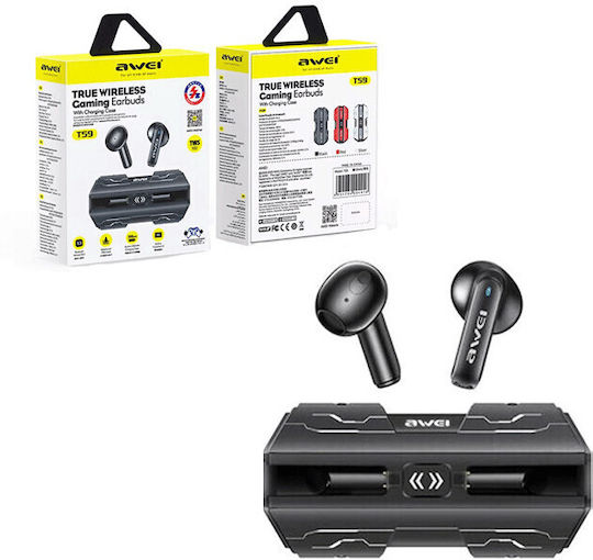 Awei T59 In-Ear Bluetooth-Freisprecheinrichtung Kopfhörer mit Ladeetui Schwarz