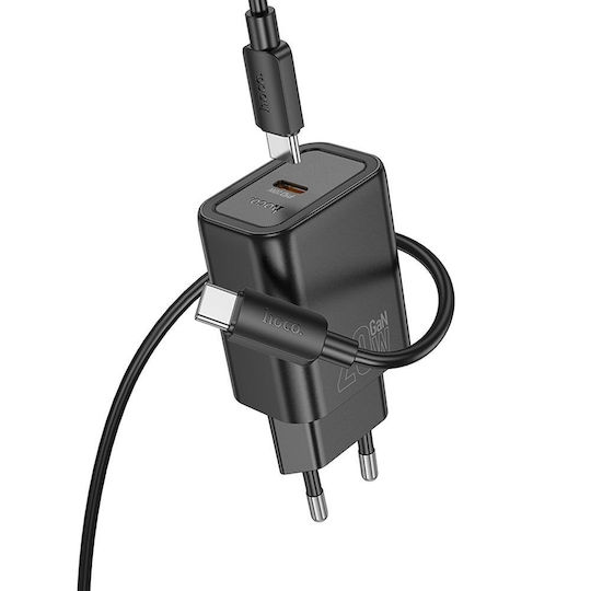 Hoco с USB-C порт и кабел USB-C - Lightning 20W Power Delivery Черен (N40)