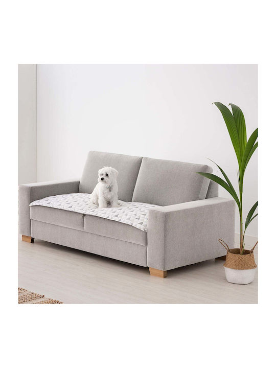 Sofazip Wasserdicht Elastische Abdeckung für Vier-Sitzer-Sofa Gray 220εκ. 1Stück SZTOPZAZU