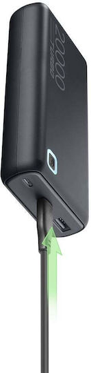 Cellular Line Essence Turbo Power Bank 20000mAh 20W με Θύρα USB-A και Θύρα USB-C Γκρι