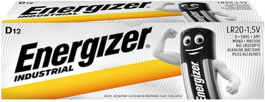 Energizer Industrial Αλκαλικές Μπαταρίες D 1.5V 12τμχ