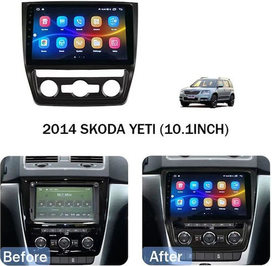 Ramă de navigație de 10 inch Idealstore Modul Canbus de cablare compatibil Skoda Yeti 2009-2018 Material ABS Radio Mp3 Player Mp5 2din Ecran Android 10-9.7 inch Stil Tesla Ecran 12v 2+32g