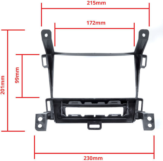 Einparts Πρόσοψη 2 Din για Opel Zafira 2011-2016