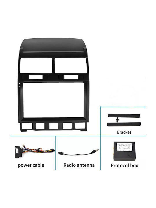 9-inch Navigation Frame Idealstore Wiring Canbus Module Compatible Vw Touareg 7l Abs Material Mp3 Radio Mp5 Player 2din Android 9-inch Tesla Style Screen 12v 2+32g