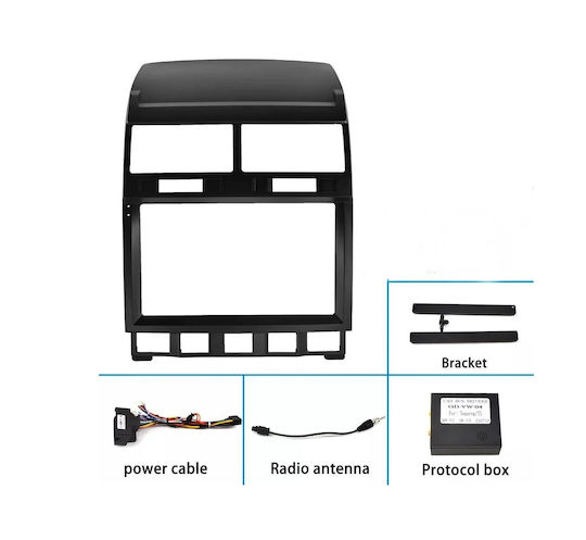 9-Zoll Navigationsrahmen Idealstore Verkabelung Canbus Modul Kompatibel mit VW Touareg 7L ABS Material MP3 Radio MP5 Player 2DIN Android 9-Zoll Tesla-Stil Bildschirm 12V 2+32G