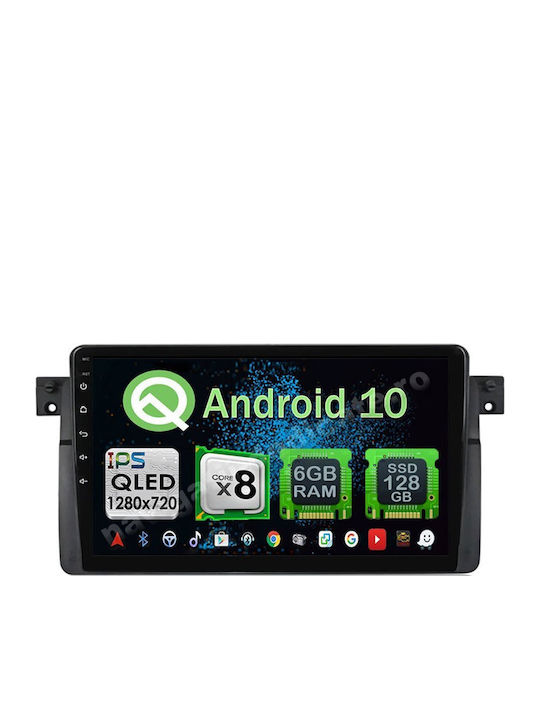 Sistem Audio Auto pentru BMW E46 (Bluetooth/USB/WiFi/GPS/Apple-Carplay/Android-Auto) cu Ecran Tactil 9"