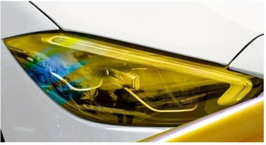 Yellow Protective Film Headlights Taillights Dimensions 60 Cm X 60 Cm Protects Against Scratches Chemicals Uv Radiation Extreme Weather Conditions Reduces Risk Yellowing Cracking