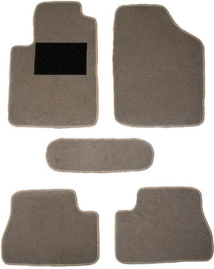 Auto Gs Set of Front and Rear Mats Universal 5pcs Beige