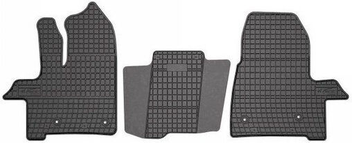 Frogum Set of Front and Rear Mats 3pcs for Ford Transit 2018 Black