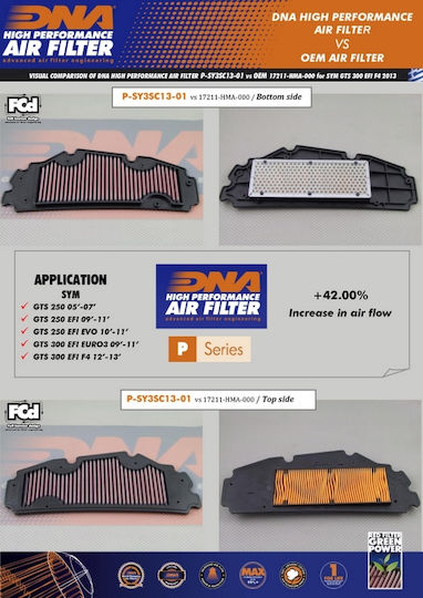 Sym Gts 250 05-09 Dna Air Filter