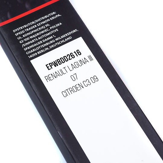 Einparts Front Set Car Wiper Blades 650mm 400mm