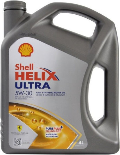 Shell Helix Ultra Συνθετικό Λάδι Αυτοκινήτου 5W-30 4lt