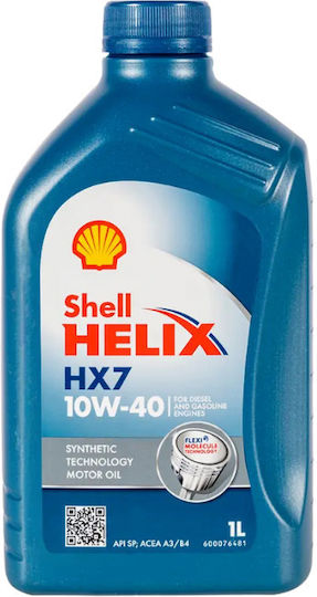 Shell HX7 Синтетичен Масло за Автомобили 10W-40 1лт
